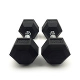 10kg rubber hex dumbbells