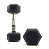 hex rubber dumbbell set
