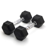 rubber hex dumbbell set