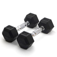 rubber hex dumbbell set
