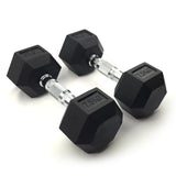 rubber hex dumbbell set for home fitness